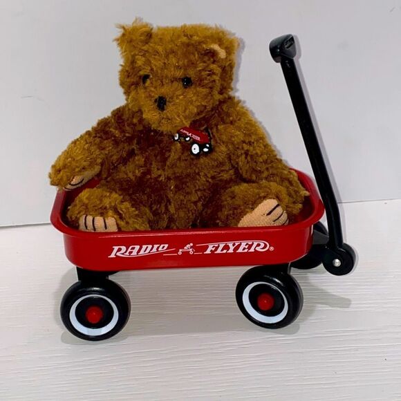Vintage Radio Flyer Little Red Wagon Friends #11 w/ Teddy Bear "Grizz" - Picture 1 of 11